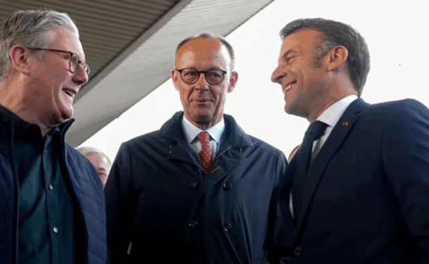 До Києва прибули Макрон, Стармер і Мерц